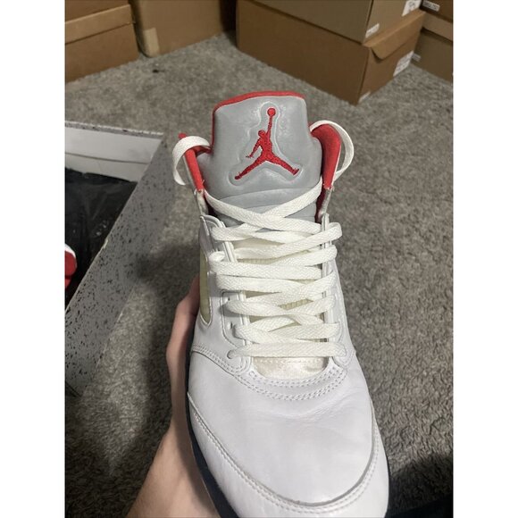 Retro 5 Mid Fire Red Size 9.5 - Picture 2 of 5